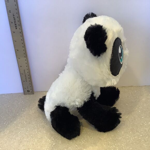 Dan Dee Plush Panda Bear With Embroidered Green Eyes Stuffed Animal Soft Toy - Picture 5 of 8
